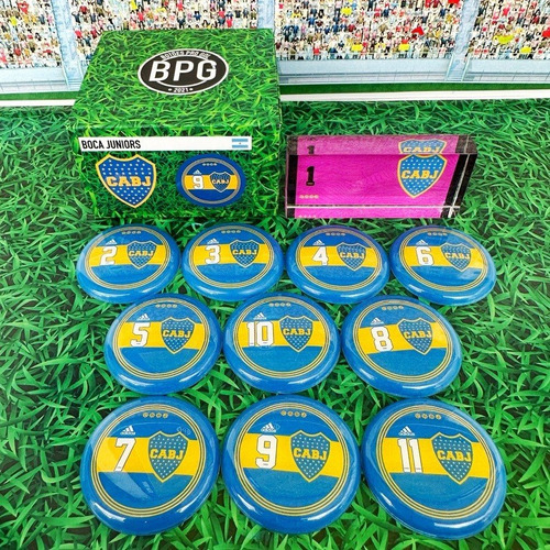 Time De Futebol De Botão Boca Juniors Uniforme 1