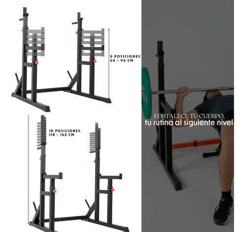 Rack Multifuncional Para Fondos Sentadillas Bywell