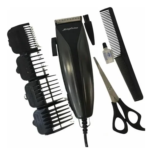 Maquina Corta Pelo Jinghao Hair Clippper Con Accesorios Color Negro