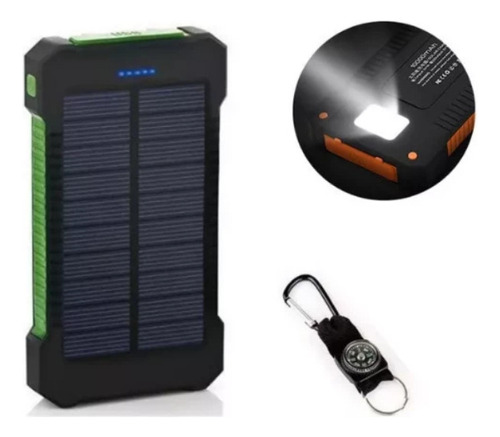 Banco De Energía Solar Impermeable De 20000 Mah