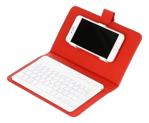 Portable Pu Leather Wireless Keyboard Case For iPhone
