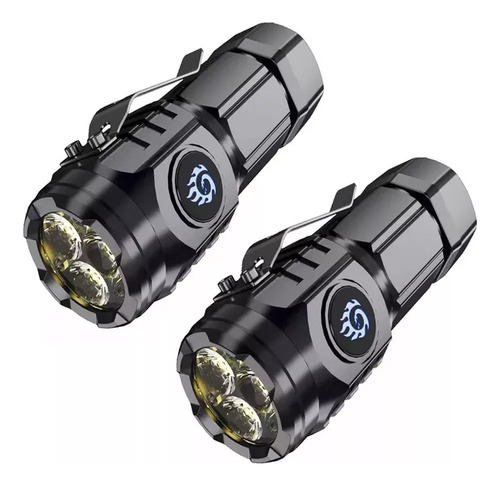 2 Peças Lanterna Alemã Monster Mini Flash Super Power Three