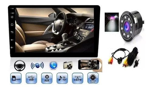 Radio Android Carro 9 Pulgadas Mirrorlink 2 Din + Cam Usb Bt