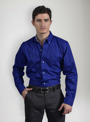 Camisa Gabardina Trabajo Uniforme Colores Ch - 3xl