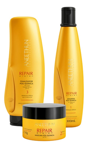 Kit Pós Química Repair System Aneethun Com 3 Produtos