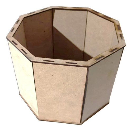10 Caja Octagonal De Mdf De 15x15x10 Para Centro De Mesa