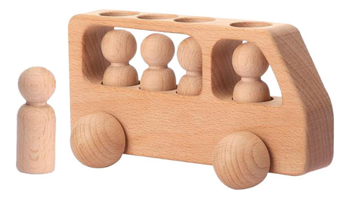 Juguete De Autobús De Madera, Juguete Educativo De
