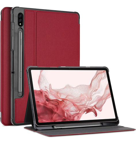 Funda Procase Samsung Galaxy Tab S7 11 Inch Pen Holder Red
