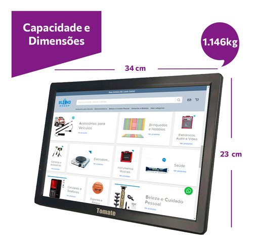 Imagem 4 de 5 de Tv Digital Portátil Led Monitor Hd 14 Pol Com Nota Fiscal
