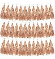 Comprar Guirnalda Flecos Borlas Metalizadas Rosa Gold Cotillon