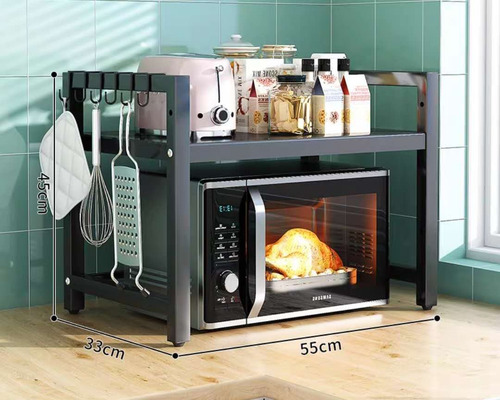 Estante Repisa Extensible Horno Microondas Con Ganchos Rack