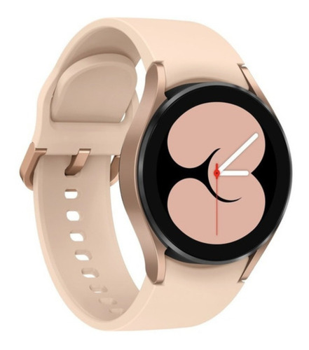 Imagen 2 de 4 de Samsung Galaxy Watch4 (Bluetooth) 1.2" caja 40mm de aluminio pink gold, malla pink gold de fluoroelastómero SM-R860