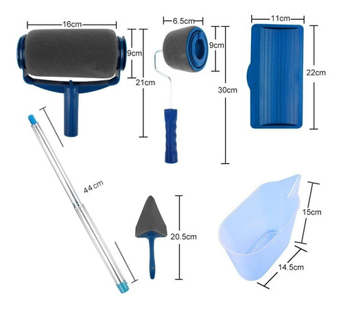 Imagen 3 de 9 de Kit De Pintura Rodillo Rellenable Espatula 8 Pzs Para Pintar