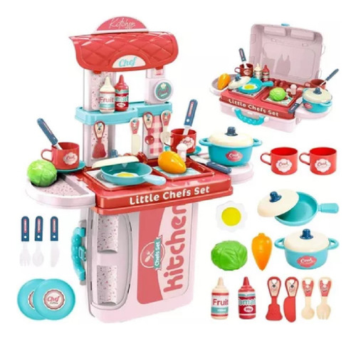 Set 2 Juegos D Cocina Cocinita Tiendita Comiditas Niñas