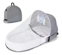 Comprar Cuna Portátil Con Juguetes Y Mosquitero Para Bebé Mochila