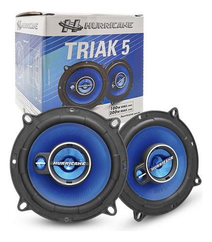 Kit Alto Falante Hurricane Triaxial Triak 5 Polegadas 100w