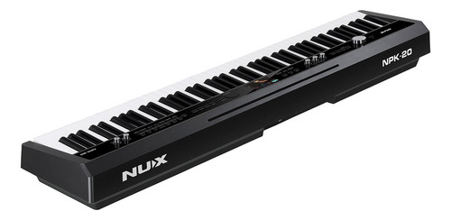 Piano Electrico 88 Teclas Martillo + Ritmos Nux Npk20 Color Negro