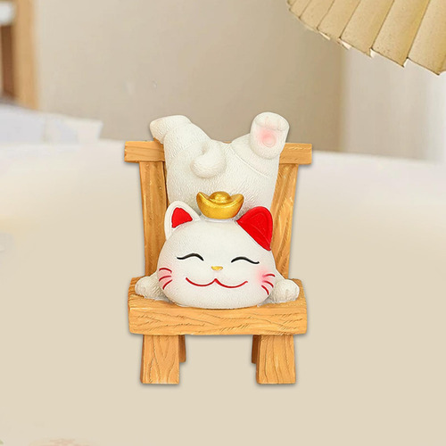 Estatua De Cat Lucky, Adorno De Mesa, Colección, Estilo C