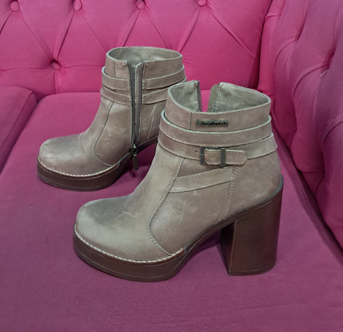Botas Cortas Cuero Lady Stork Mujer (Usado)