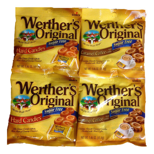 Werther's - Paquete De Dulces Originales Sin Azucar, 4 Artic