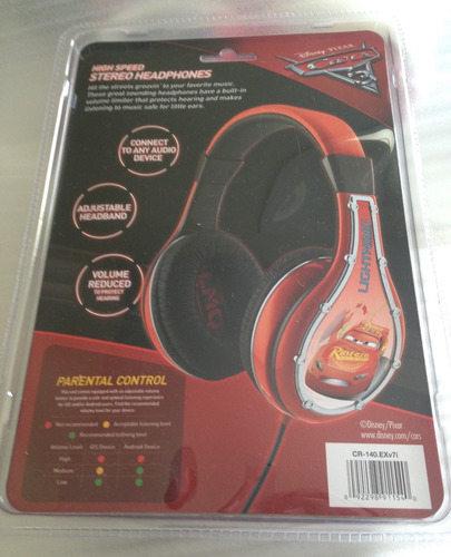 Fone Infantil Headphone Carros 3 Disney Original -p/ Entrega