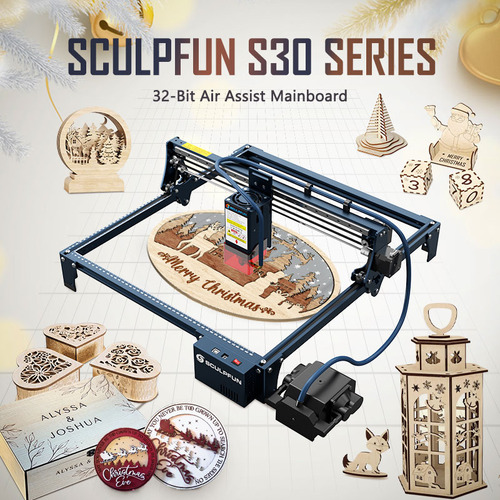Grabador Láser Sculpfun S30 Pro Max 20w Alta Precisión