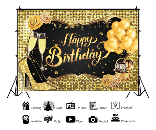 Telón De Fondo Para Fotografía De Cumpleaños Para Mujer, 240