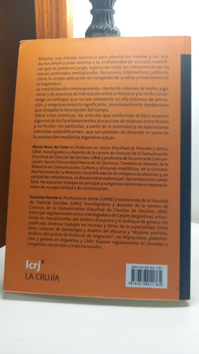 Ficción Y No Ficción En Los Medios, María Rosa Del Coto (Usado)