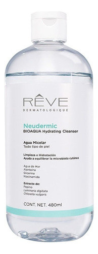 Reve Neudermic Agua Micelar Bioaqua Hydrating Cleanser 480ml Tipo de piel Todo tipo de piel