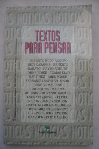 Textos Para Pensar. Autores Varios. 