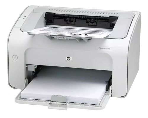 Impressora função única HP LaserJet P1005 branca 110V - 127V