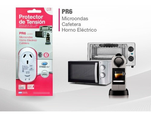 Imagen 3 de 12 de Protector De Tension Stand By Microondas Horno Eléctrico Pr6