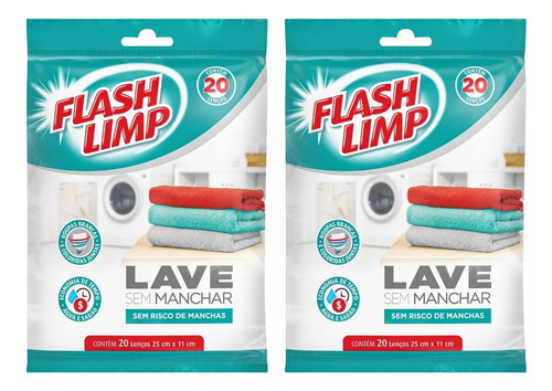 Lenço Lave Sem Manchar Anti Mancha - Flash Limp Kit Com 2