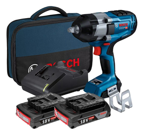 Chave De Impacto Bosch 2bat Gds 18v-1000 1/2 Bivolt C/ Bolsa