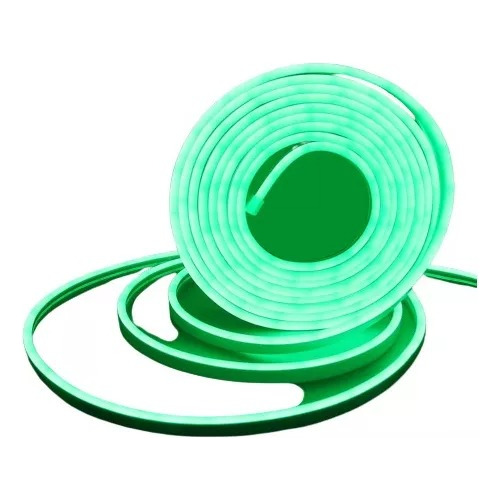 Rollo Luz Neon 5mts Verde Con Transformador 220v