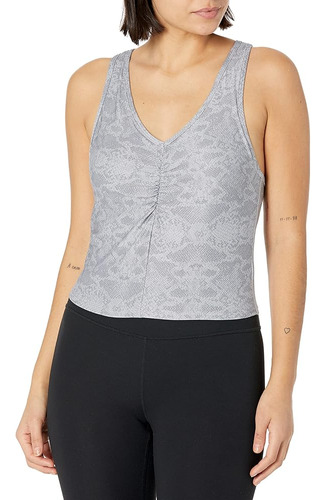 Sujetador Jockey Crop Top Súper Suave Mujer Gris Claro Jaspe