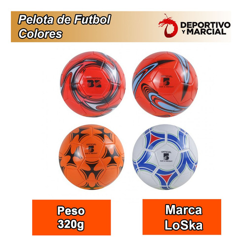 Pelota De Futbol N°5 Pvc Liviana Niño Juego Recreativo Color