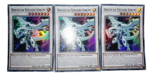 Yugioh - 3x Shooting Riser Dragon Super Em Português