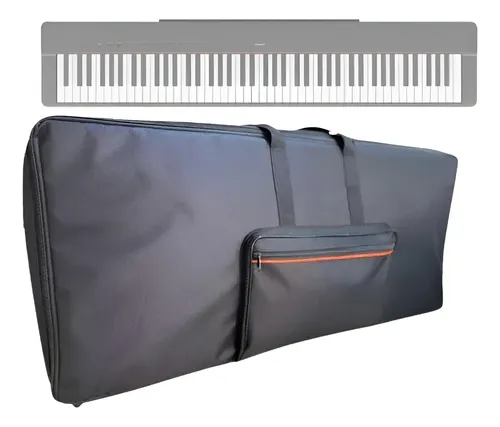 Capa Bag Para Teclado Piano Digital Yamaha P 225 Luxo Preto