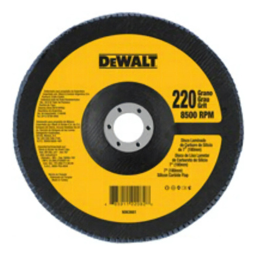 Disco Laminado Tela Zirconia 7-7/8 Dewalt Dw00128-la Flap Color Negro