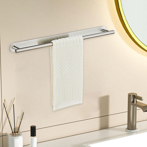 Ratería De Toallas, Soporte De Baño, Plateado Cepillado