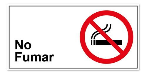 Señalética 34x17cm - No Fumar