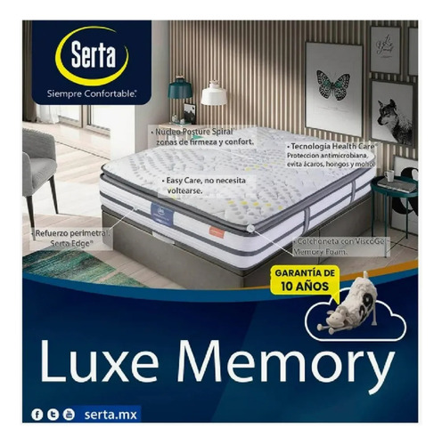 Colchón Matrimonial Serta Perfect Sleeper Luxe Memory