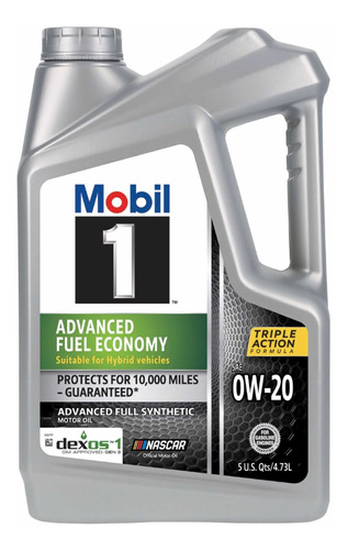 Aceite Mobil 1 0w-20 Fuel Economy 100% Sintetico 4.73 Litros