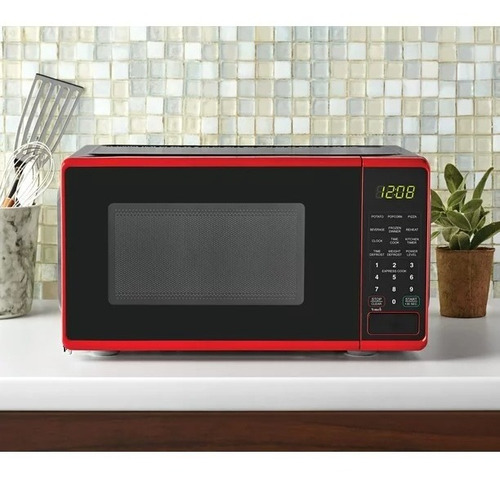 Microondas Mainstays Em720cga Rojo 19.8l 120v Importado