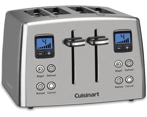 Torradeira Cuisinart Cpt-435 de aço inoxidável de 4 fatias