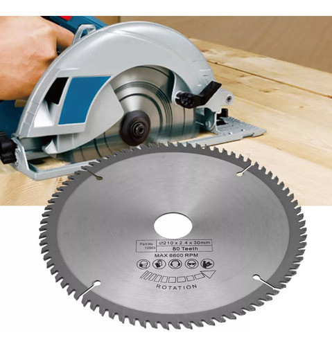 Lâmina De Serra Circular De 210 Mm 80 Dentes Com Diâmetro De