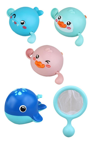 5 Piezas De Juguetes De Bañera De Bebé Dibujos Animados,