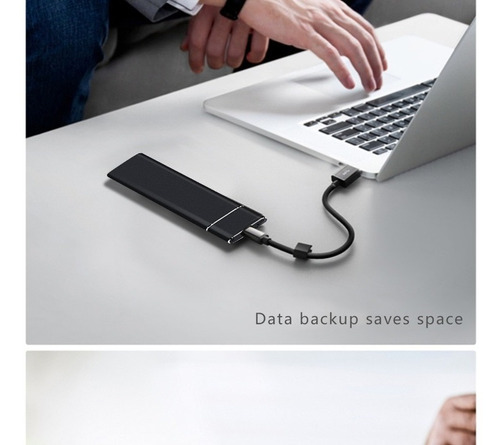 Imagen 4 de 6 de Disco Ssd Externo 3,8 Tb Portátil Ultra Slim Metal Negro