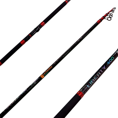 Caña De Pescar Pejerrey Masterfish Liberty Negro - 400cm X 210g - Acción Rápida Con Resistencia De 45grs Para Señuelo De 0g